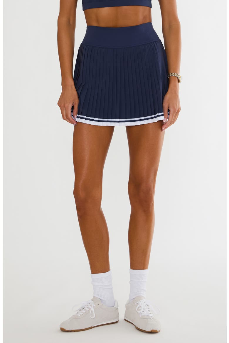 Analie Pleated Miniskirt, Main, color, DUSK CLUB