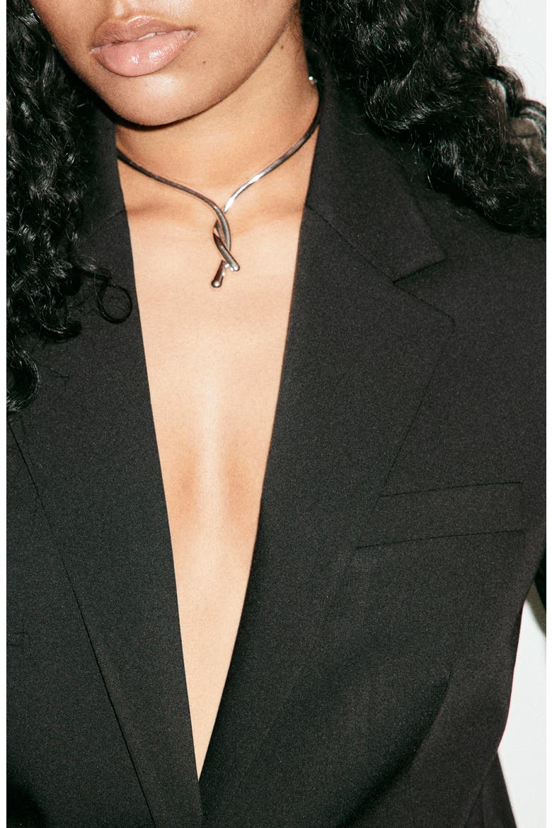Notch Collar Blazer, Alternate, color, BLACK