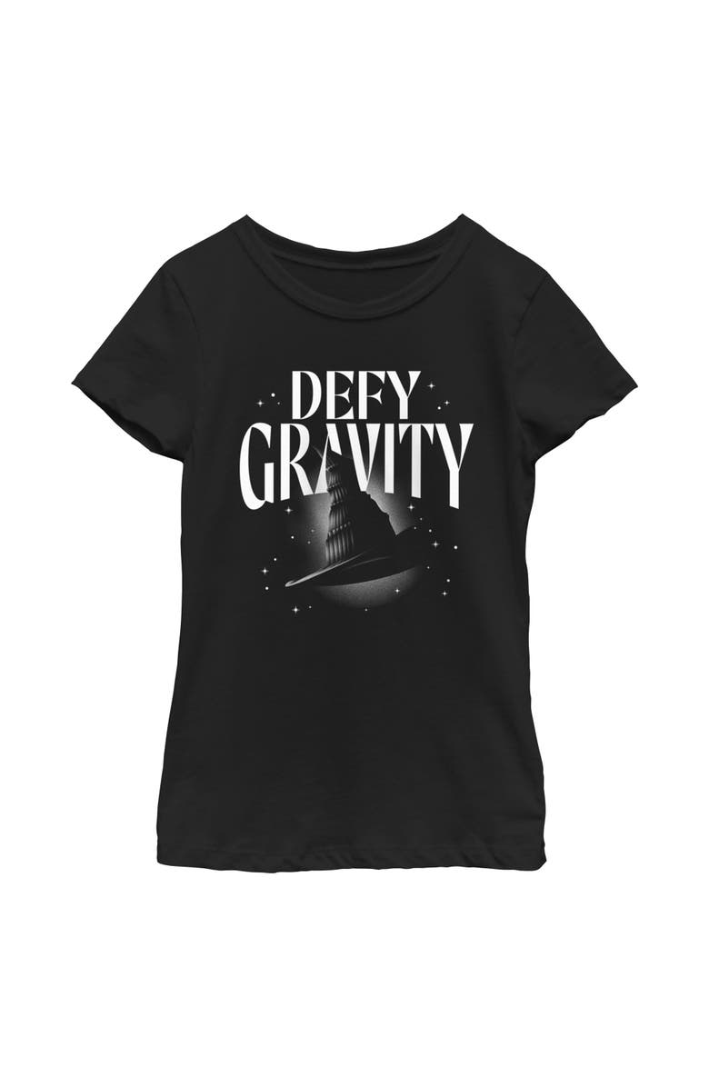 Wicked Girl's Wicked Defy Gravity Witch Hat  Graphic T-Shirt, Main, color, Black