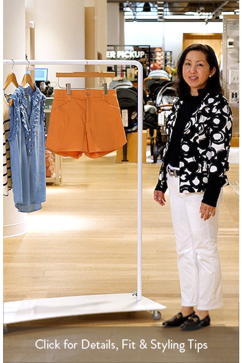 Skyrise Dolphin Hem Denim Shorts video