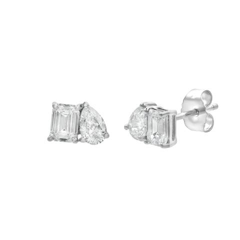 Valessa 14K Gold Lab Grown Diamond Toi Et Moi Earrings - 0.75 Ct