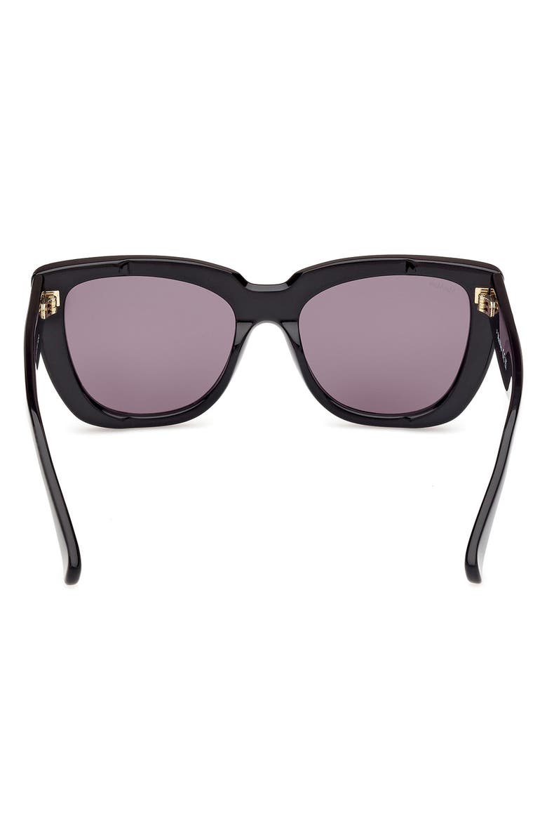 Max Mara Glimpse4 54mm Polarized Cat Eye Sunglasses, Alternate, color, Shiny Black / Smoke