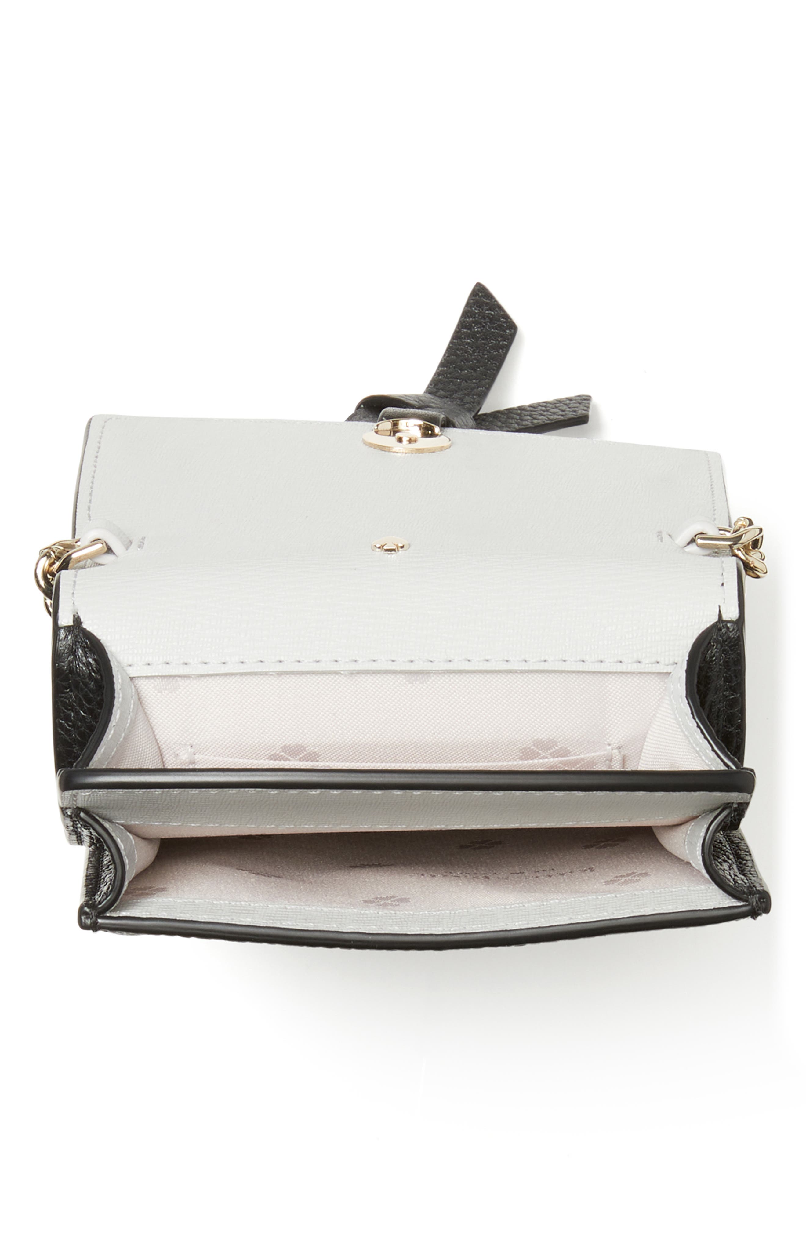 Kate Spade New York knott north & south phone crossbody bag, Alternate, color, Black