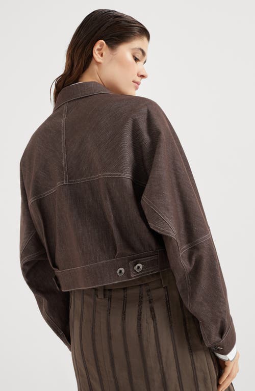 Brunello Cucinelli Outerwear With Monili In Chocolate