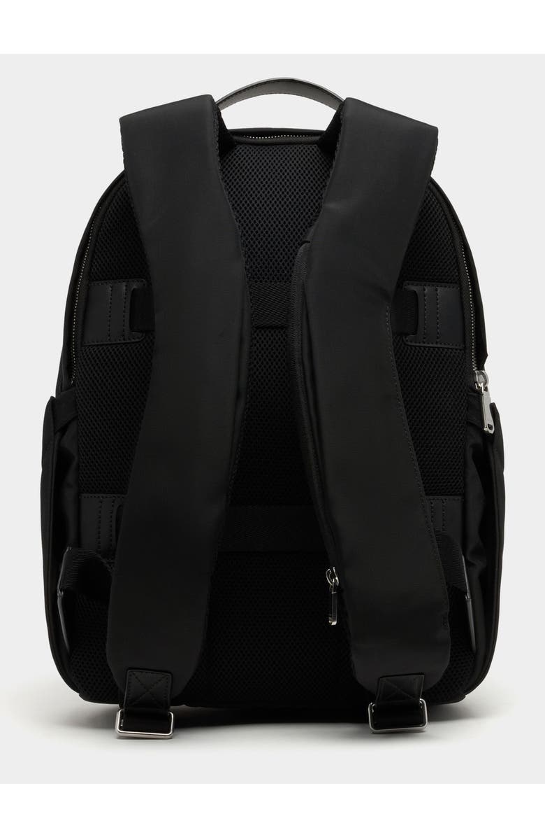 Bally Vogel Backpack in Nylon and Recycled Leather, Alternate, color, Black+Palladio