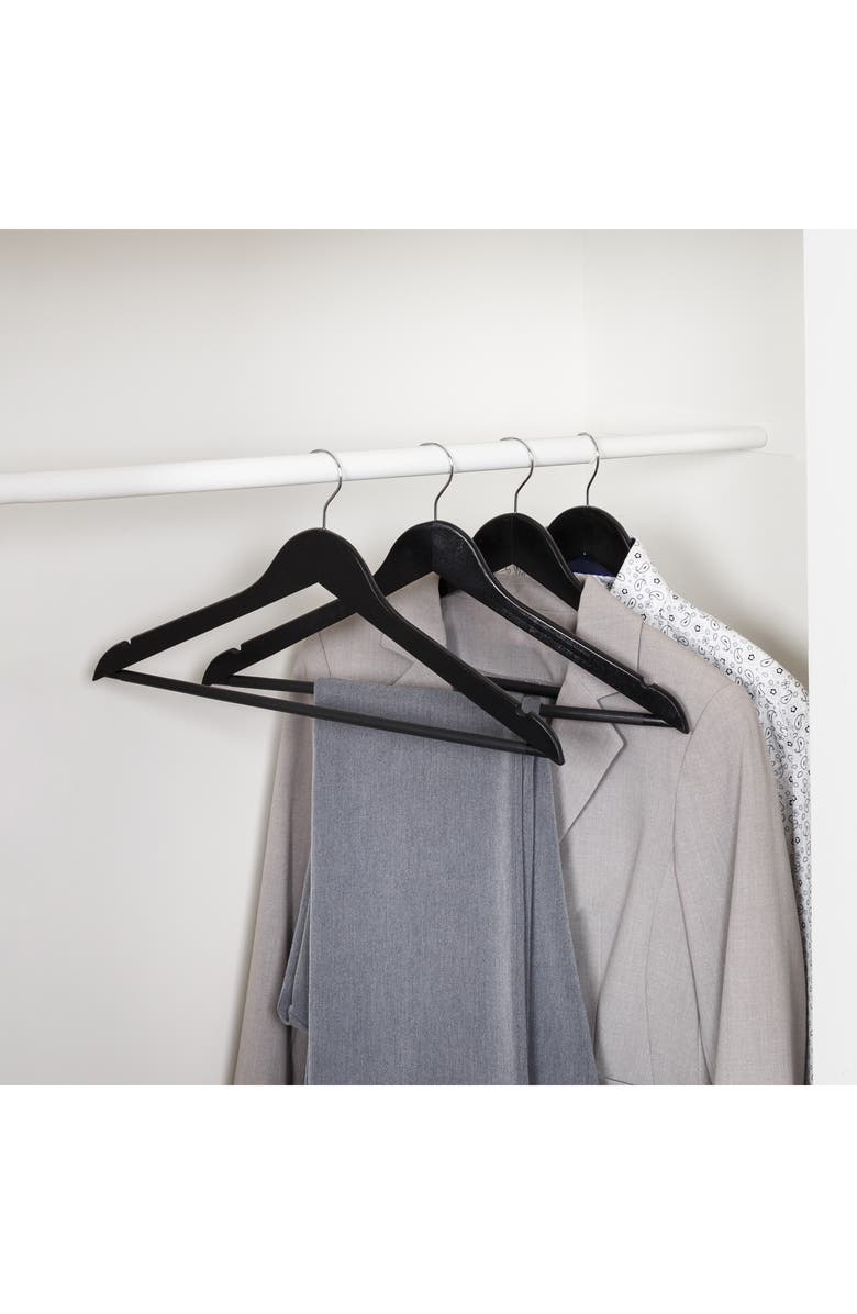 HONEY-CAN-DO 24-Pack Wood Hangers, Alternate, color, 