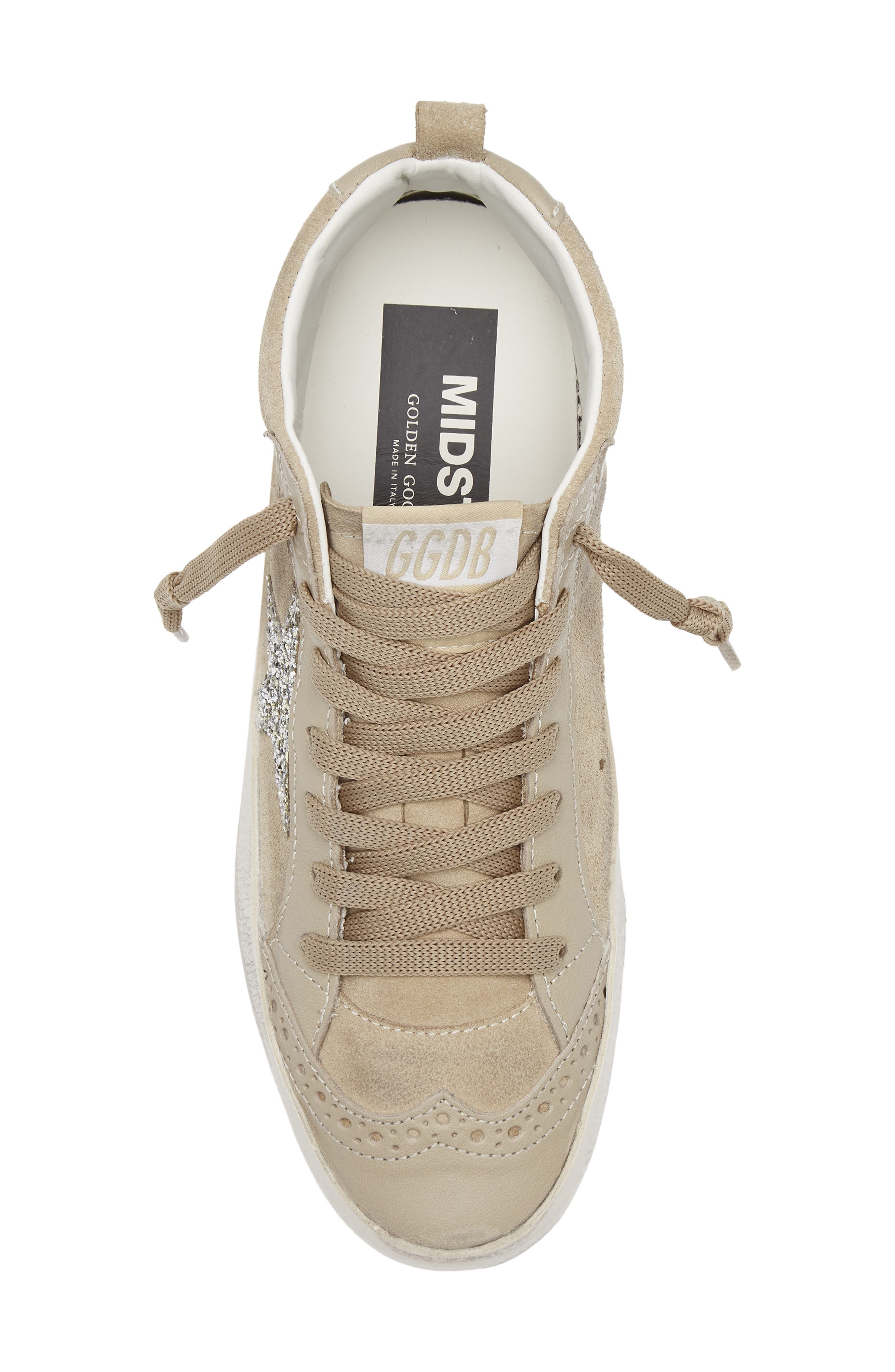 Golden Goose Mid Star Sneaker, Alternate, color, Beige/ Platinum