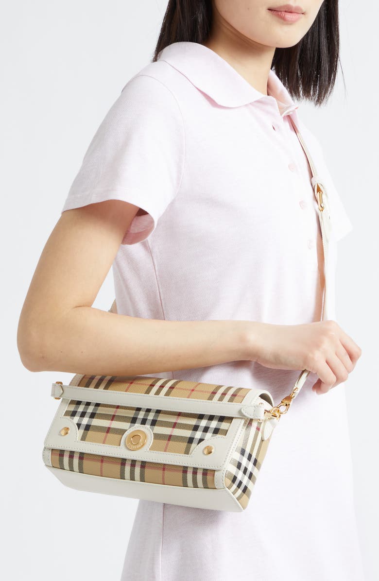 Burberry Small Note Shoulder Bag, Alternate, color, Vintage Check/ Soap