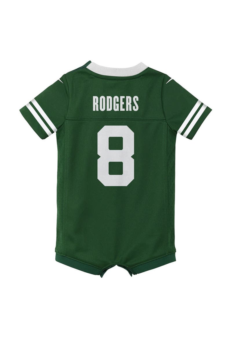 Newborn & Infant Nike Aaron Rodgers Legacy Green New York Jets Game Romper Jersey, Alternate, color, Green