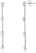 The Lovery Fine Jewelry CZ Station Drop Dangle Earrings