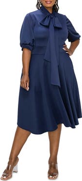 L I V D Carina Donna Fit & Flare Midi Dress
