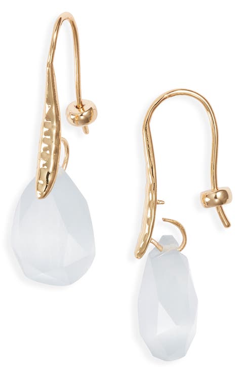 Teardrop Semiprecious Stone Drop Earrings