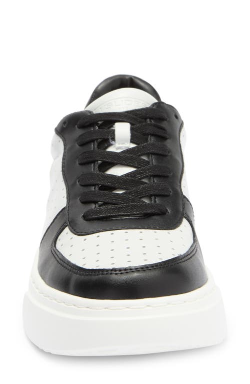 Jslides Fiona Woven Mule In Black/white