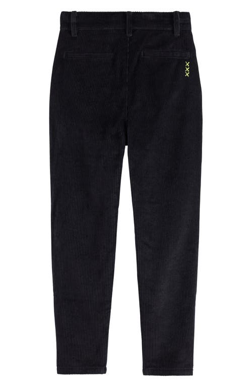 Scotch & Soda Kids' Corduroy Tapered Pants In Black