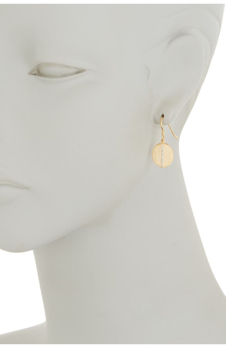 RIVKA FRIEDMAN 18K Gold Clad CZ Accent Disc  Drop Earrings, Alternate, color, 