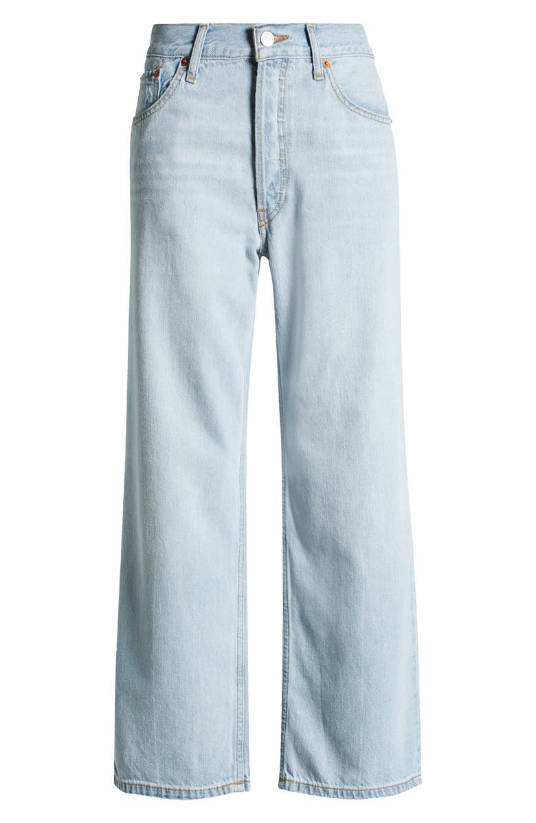 Re/Done Loose Crop Wide Leg Jeans, Alternate, color, Big Sur