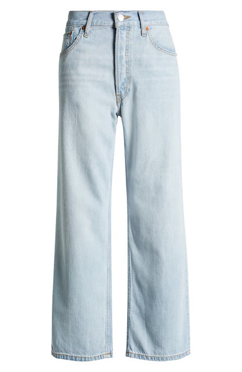Re/done Loose Crop Wide Leg Jeans In Big Sur