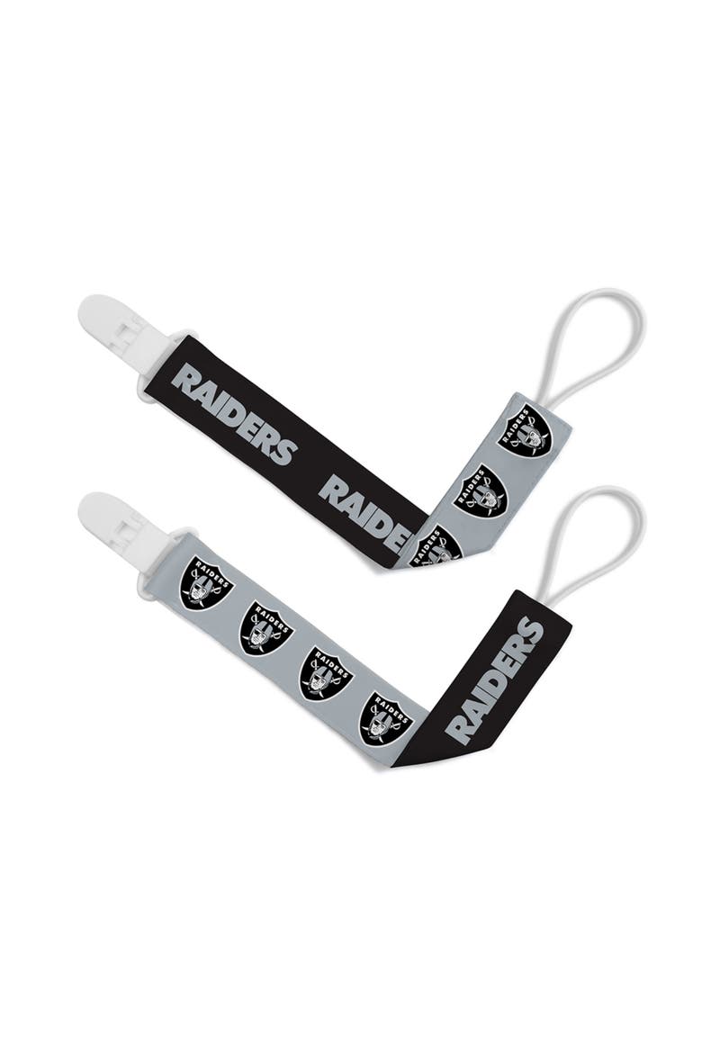 Las Vegas Raiders Pacifier Clip 2-Pack, Main, color, Multicolor