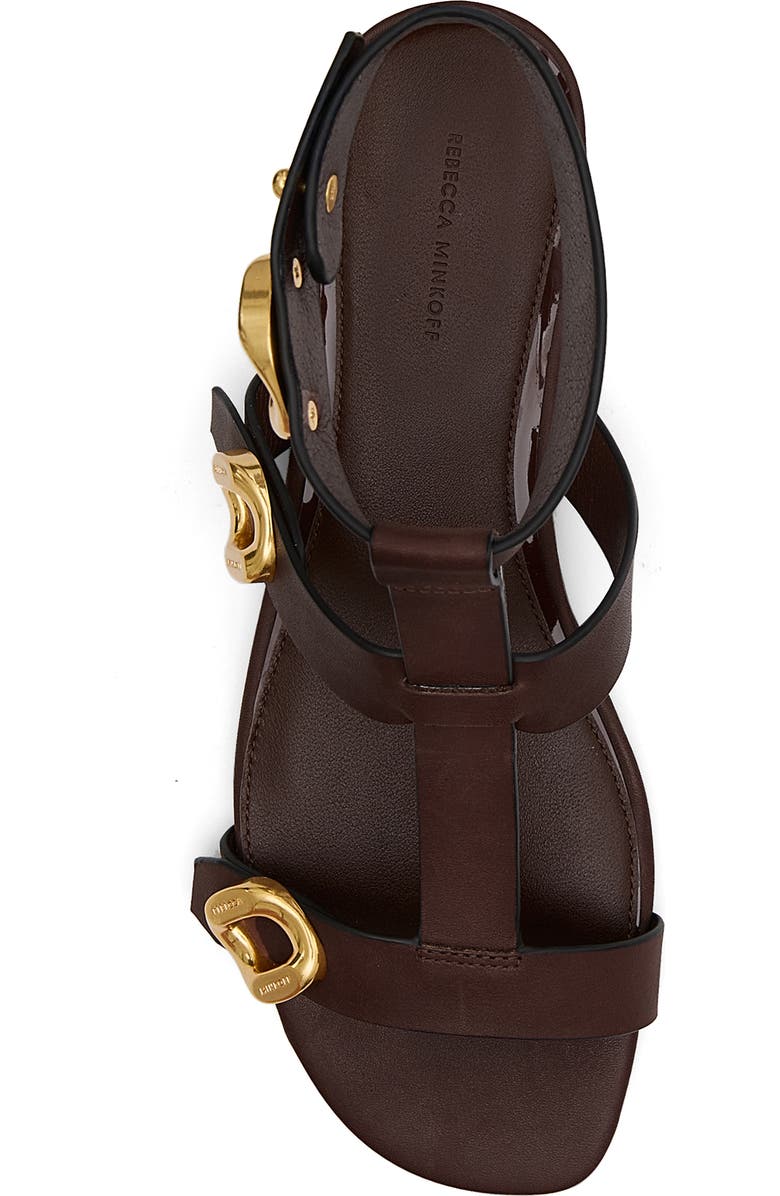 Rebecca Minkoff G City Ankle Strap Sandal, Alternate, color, Brunette