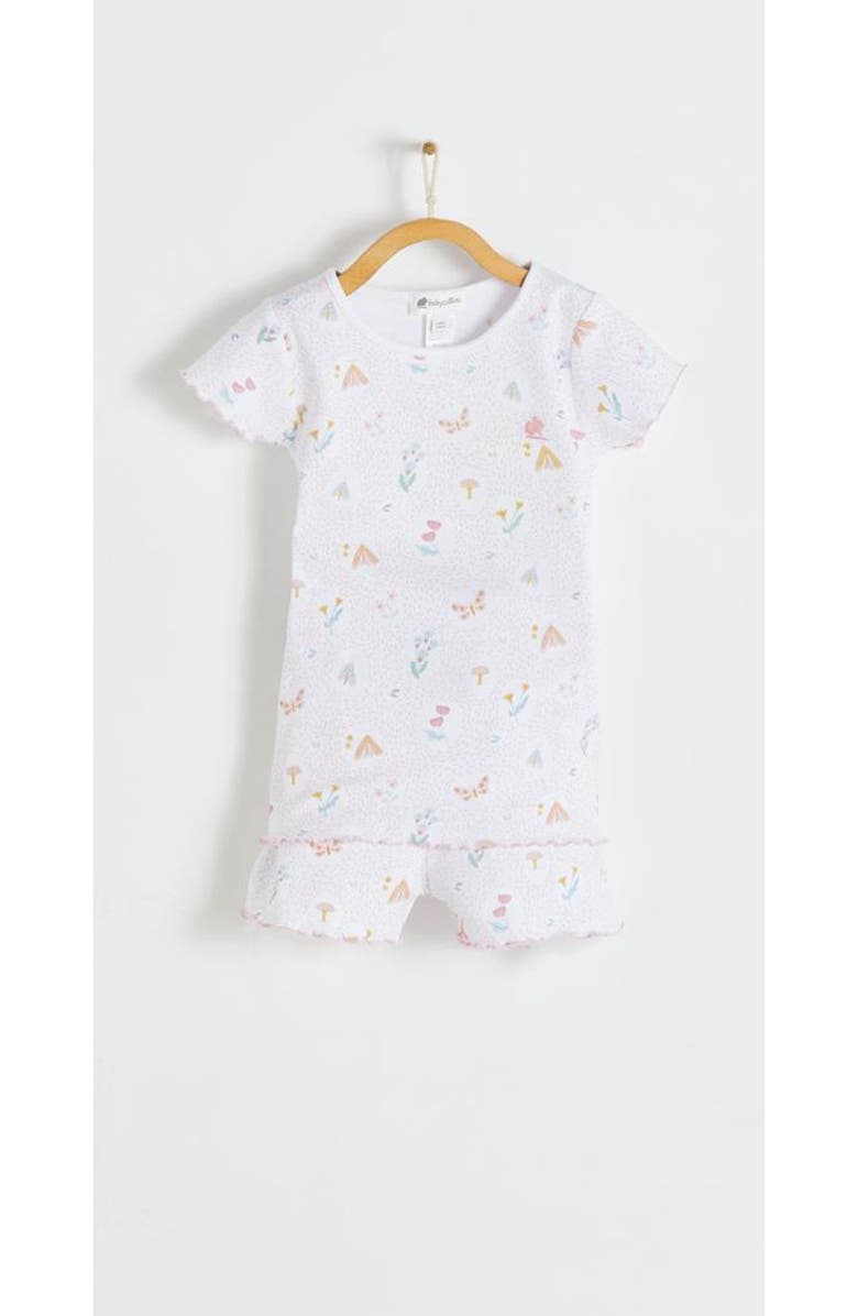 Babycottons Premium Peruvian Pima Cotton Delphine Short Tee & Pants Pajama Set for Infant, Main, color, Full Print