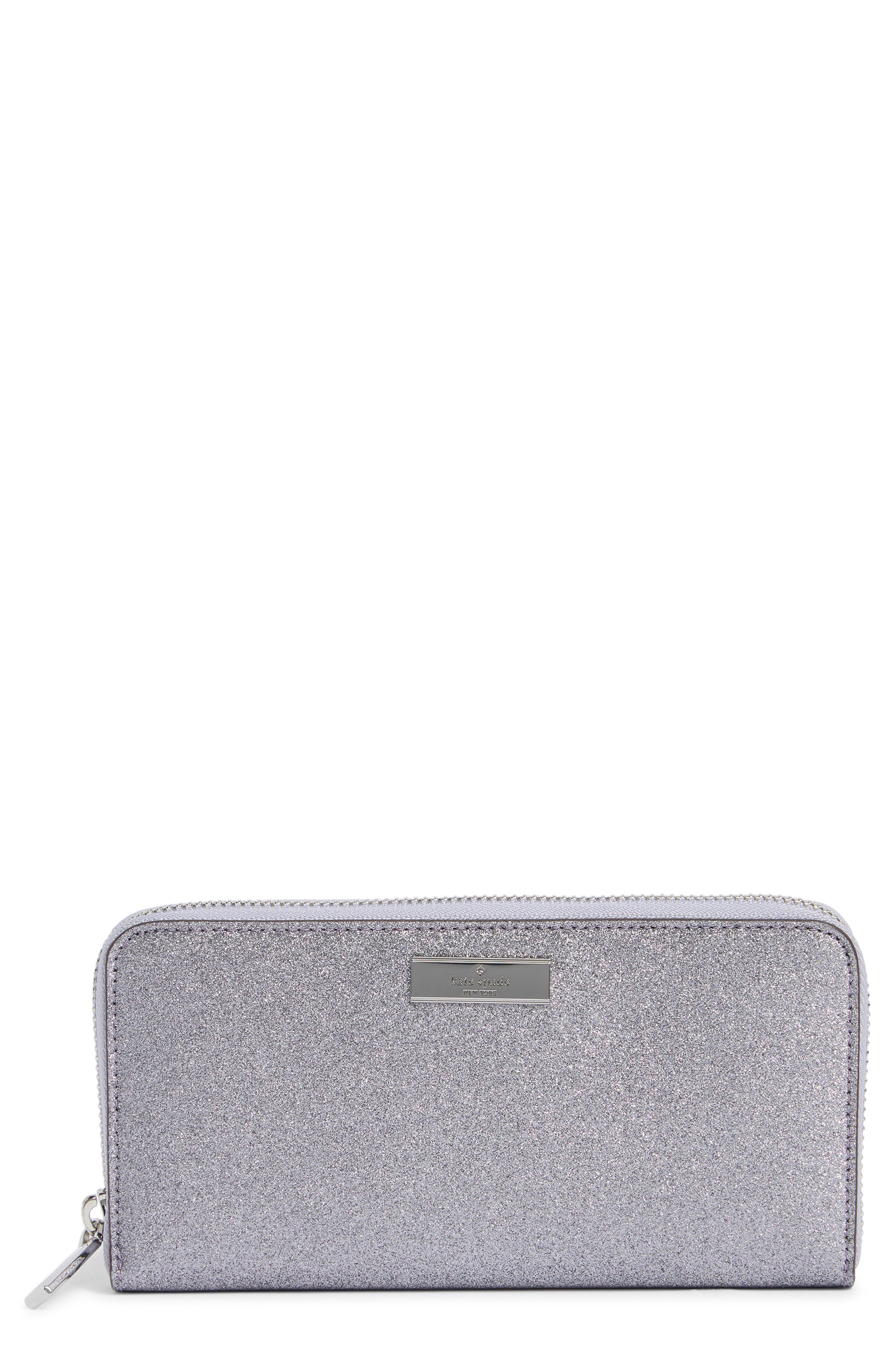 Kate Spade New York kenzie glitter zip wallet