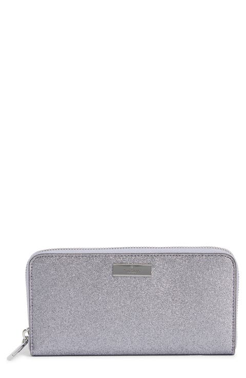 kenzie glitter zip wallet