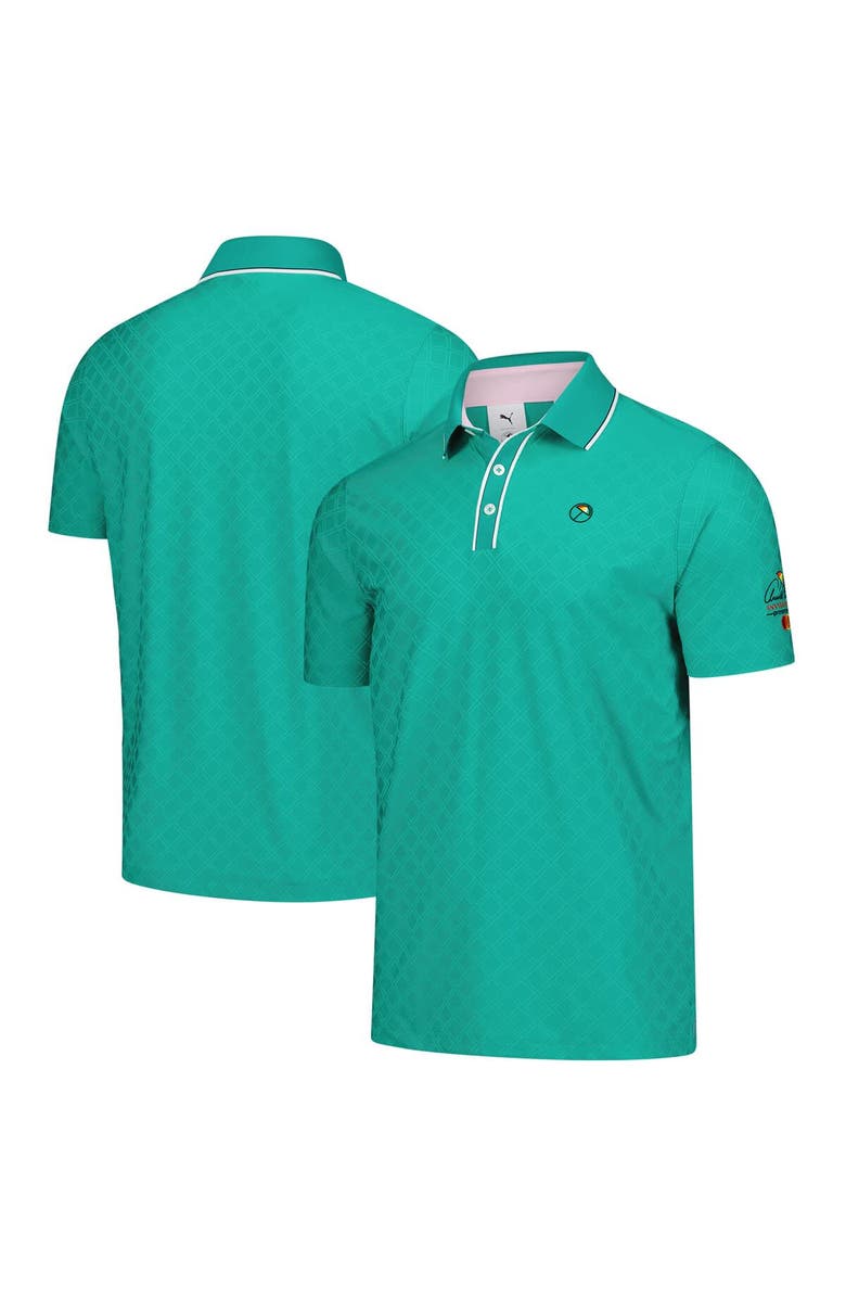PUMA Men's Puma Green Arnold Palmer Invitational Tipped Jacquard Polo, Alternate, color, Green