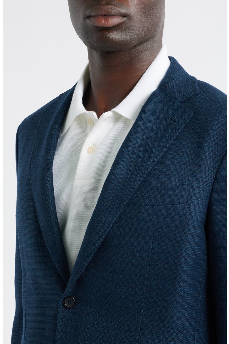 Kei Trim Fit Mélange Wool Sport Coat, Alternate, color, DARK GREEN