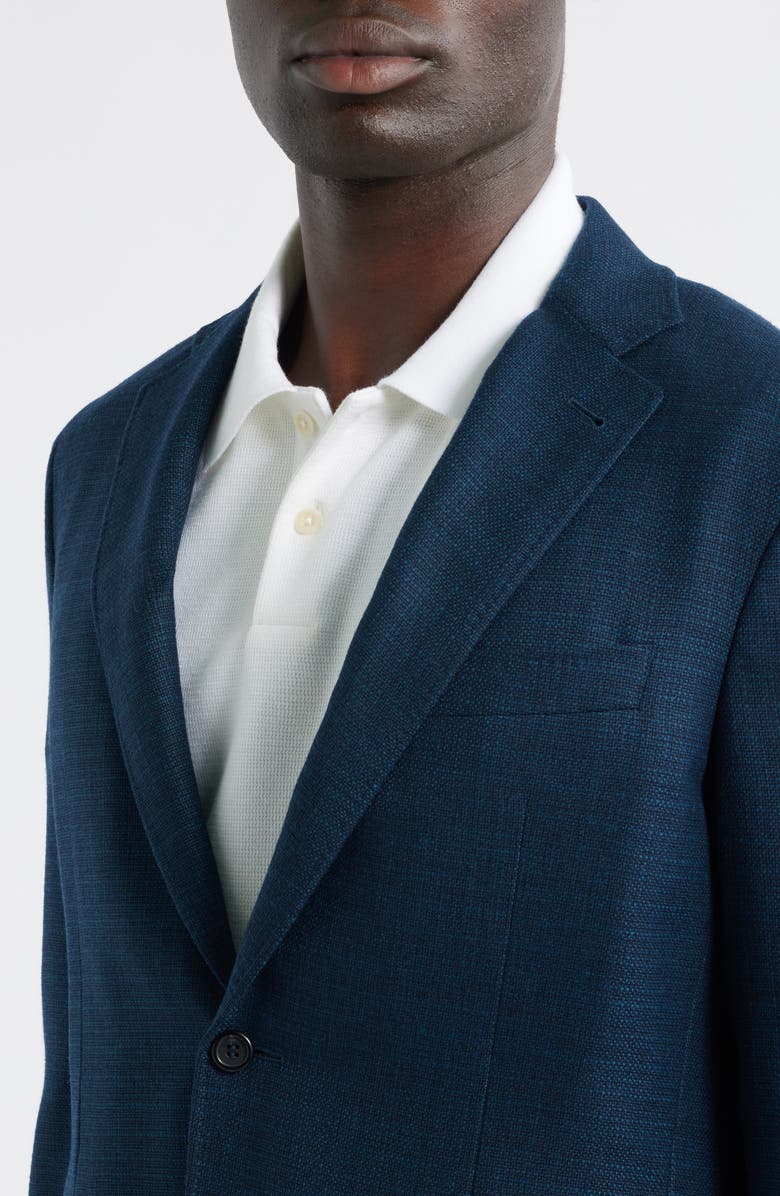 Canali Kei Trim Fit Mélange Wool Sport Coat, Alternate, color, Dark Green