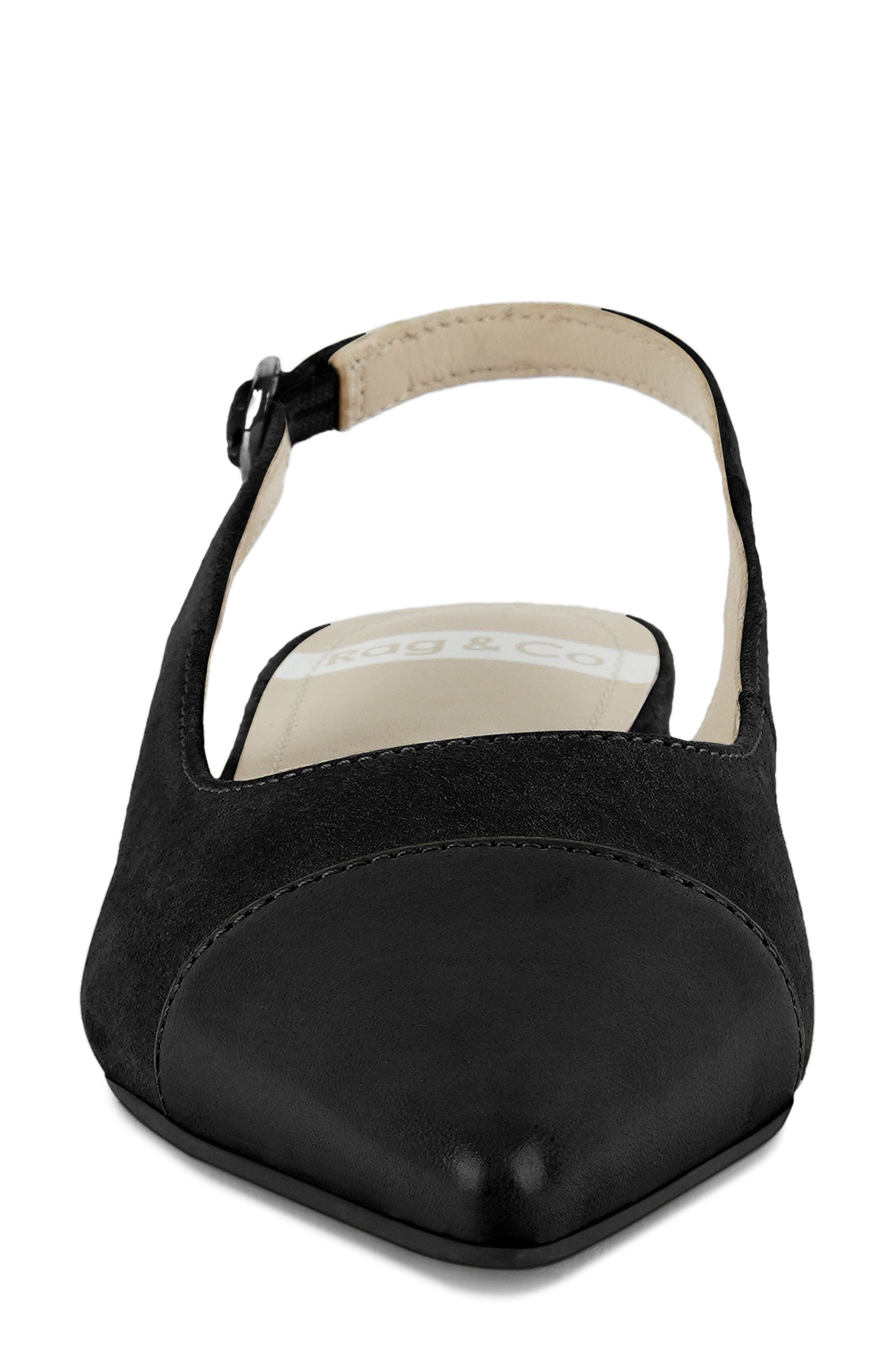 Rag & Co Uwaha Slingback Flat, Alternate, color, Black