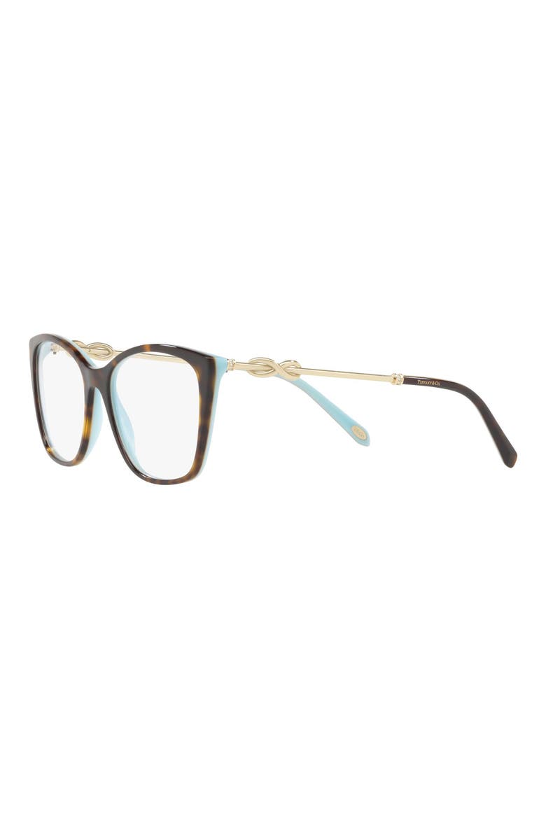 54mm Square Optical Glasses, Alternate, color, HAVANA/ BLUE