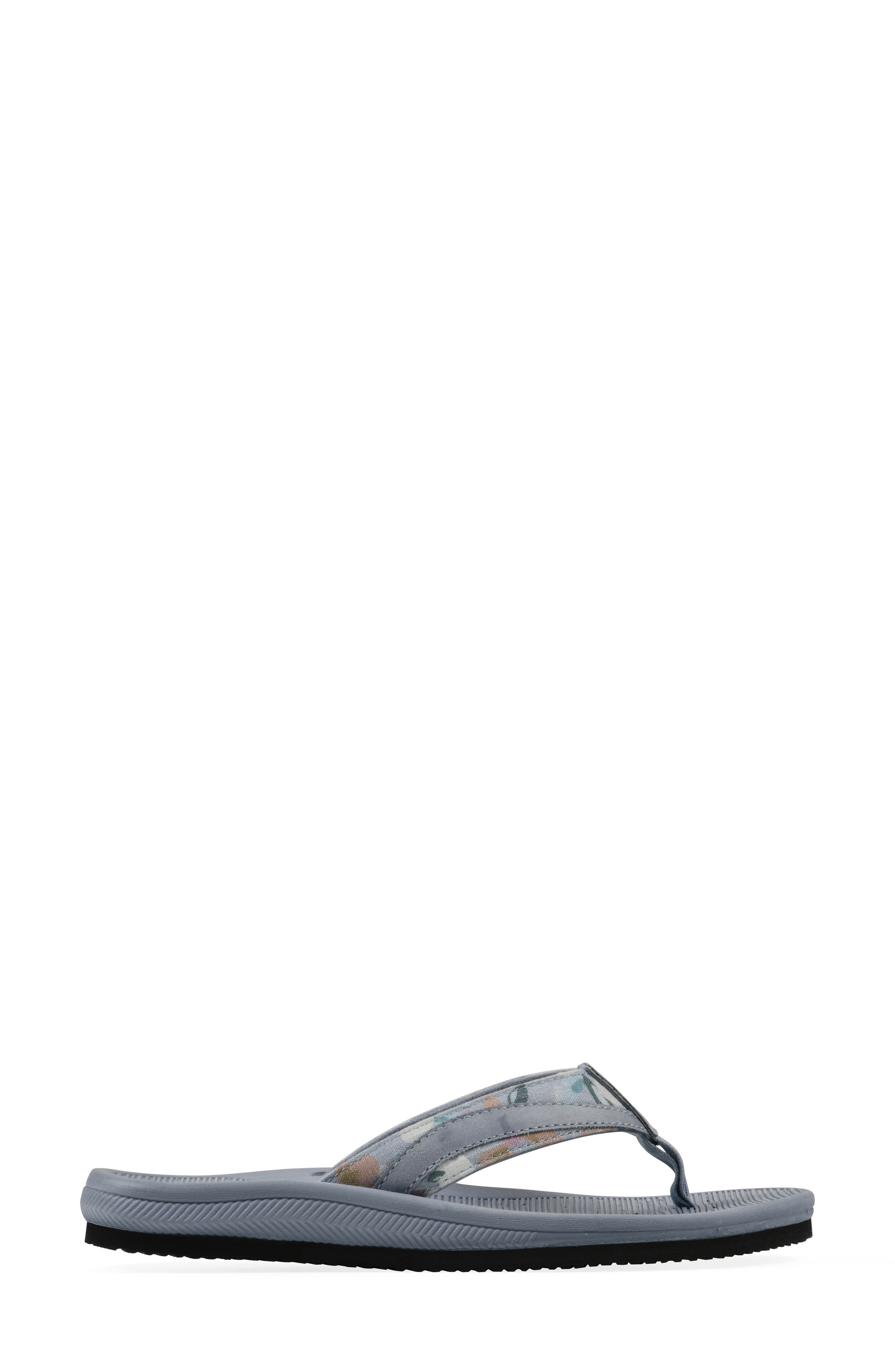 Bays Flip Flop Sandal, Alternate, color, LIGHT BLUE FLORAL PRINT