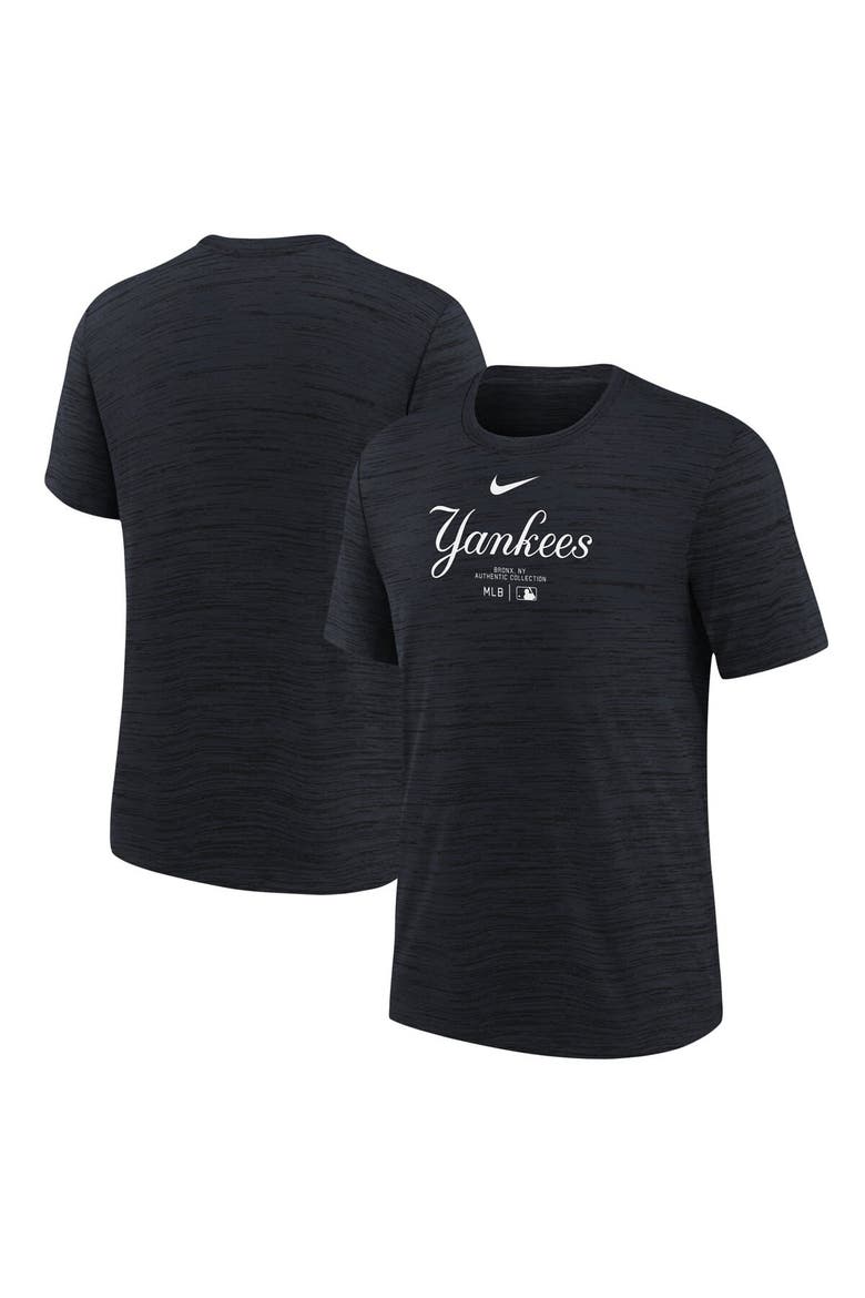 Youth Nike Navy New York Yankees Authentic Collection Practice Performance T-Shirt, Alternate, color, Navy