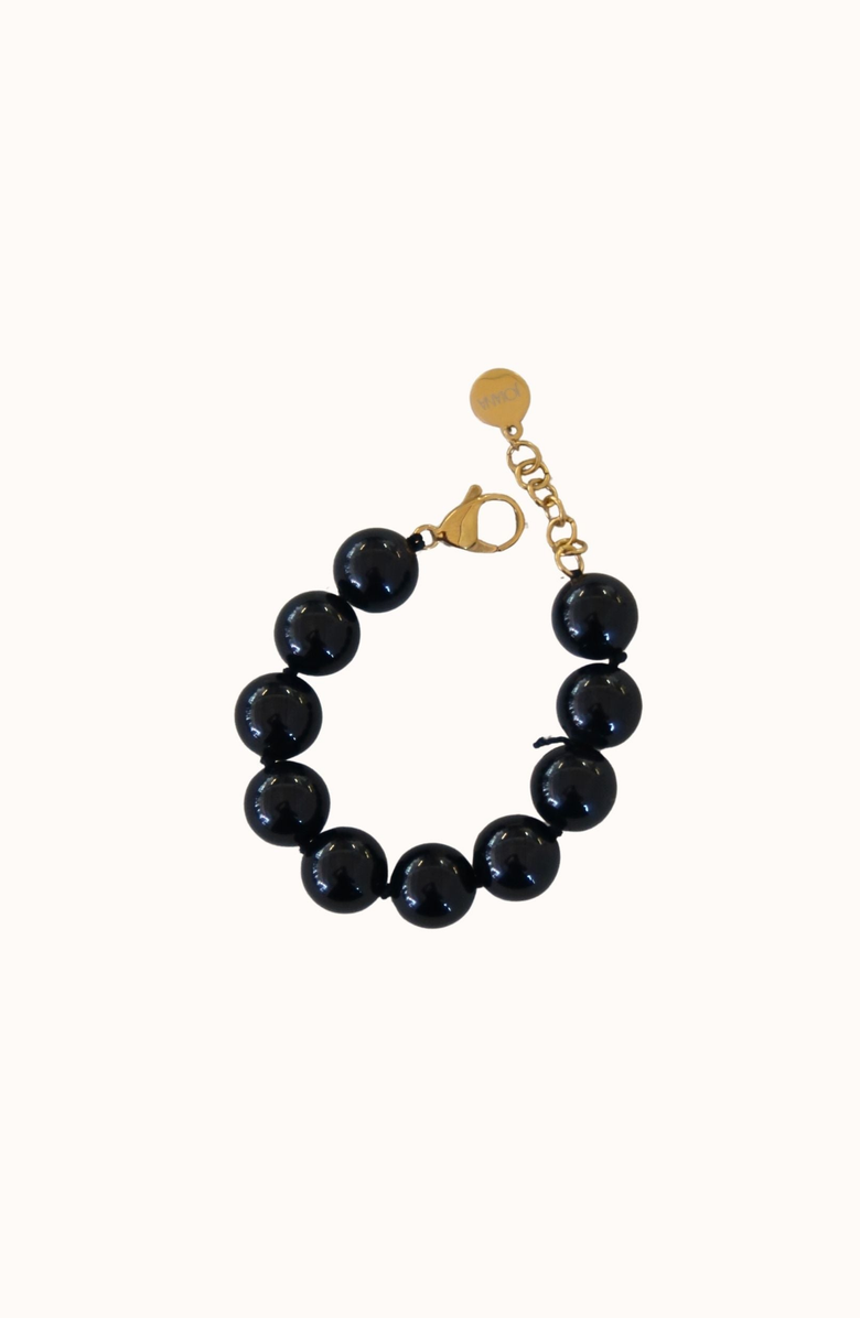 Joiana Jewelry Mello Stone Bracelet, Main, color, Noir