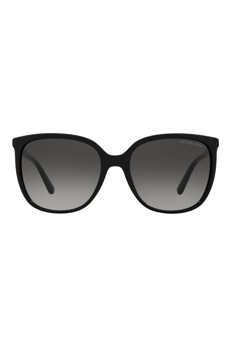 57mm Gradient Cat Eye Sunglasses, Main, color, BLACK