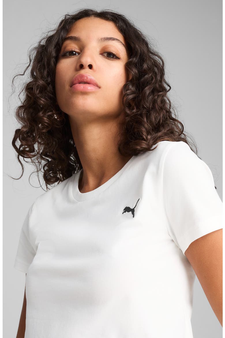 Wardrobe Essentials Cotton Baby Tee, Alternate, color, PUMA WHITE