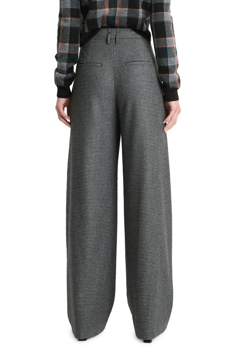 Microcheck High Waist Wide Leg Pants, Alternate, color, MICRO CHECK