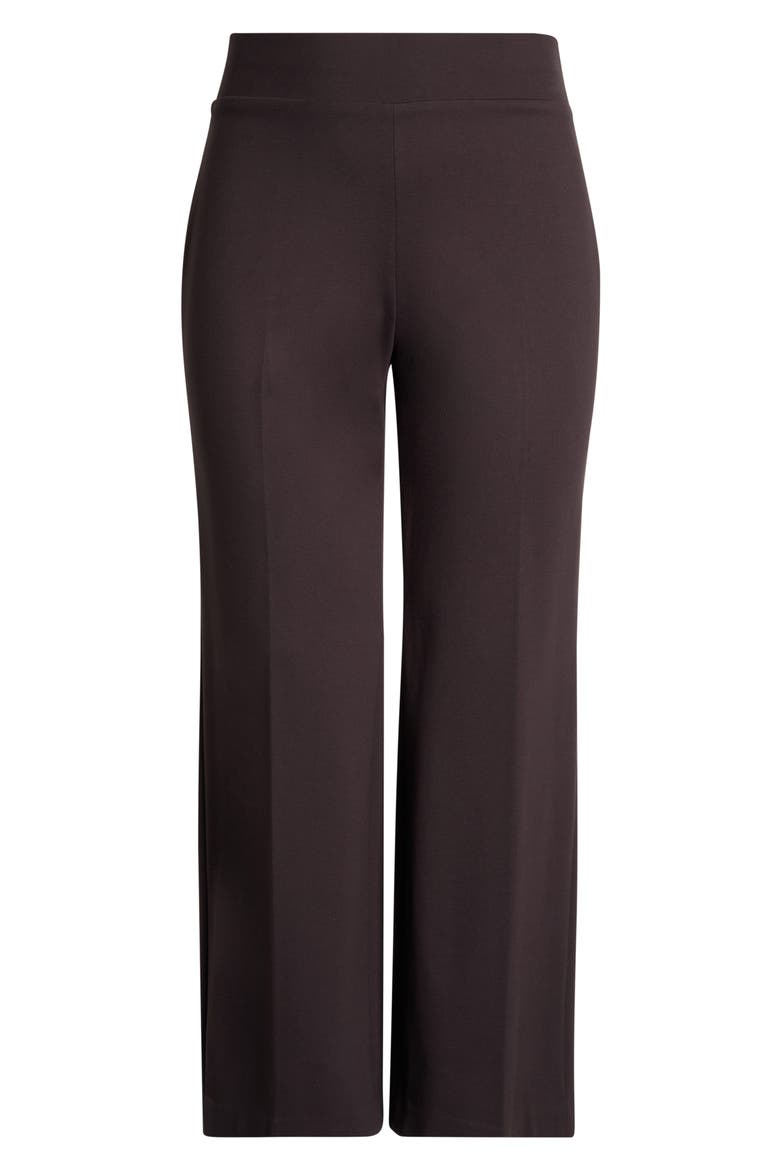 High Waist Wide Leg Pull-On Pants, Alternate, color, DEEP MAHOGANY