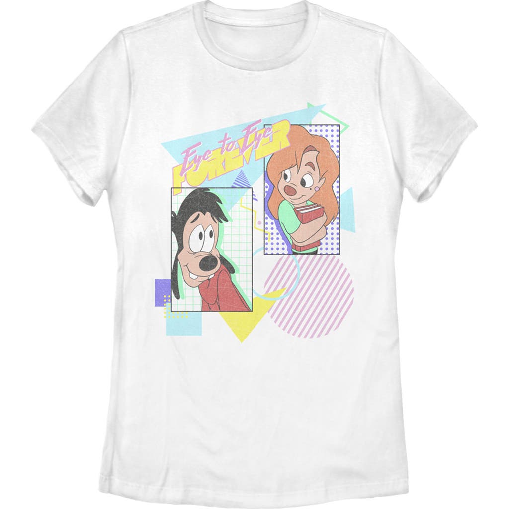 A Goofy Movie Max And Roxanne Eye To Eye Forever Graphic T-shirt In White