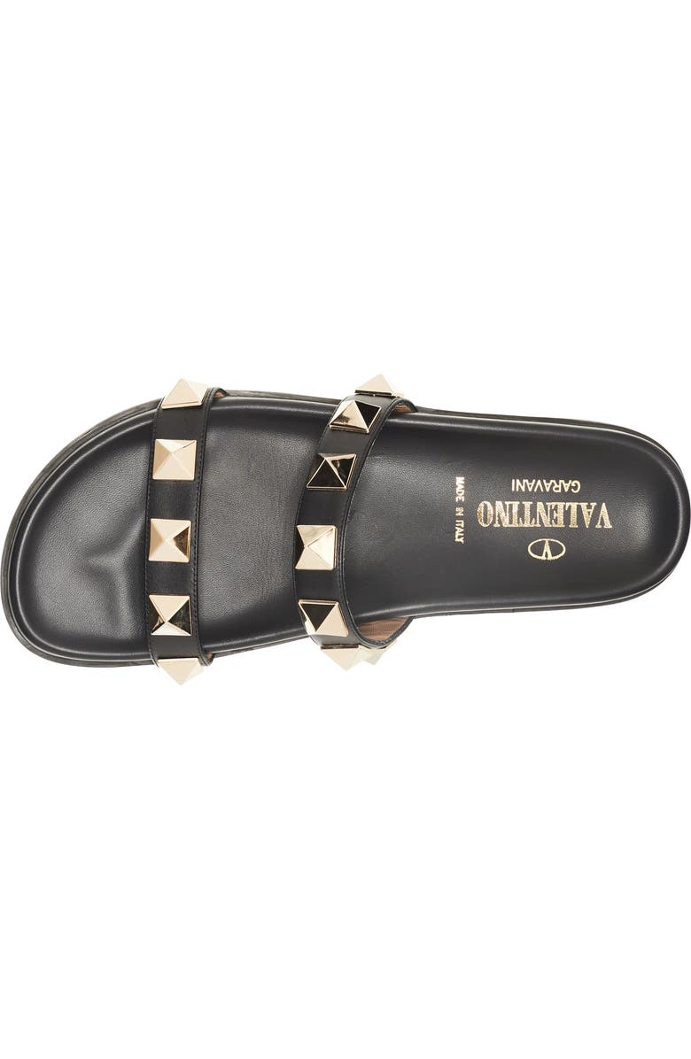Valentino Garavani Rockstud Lock Slide Sandal, Alternate, color,