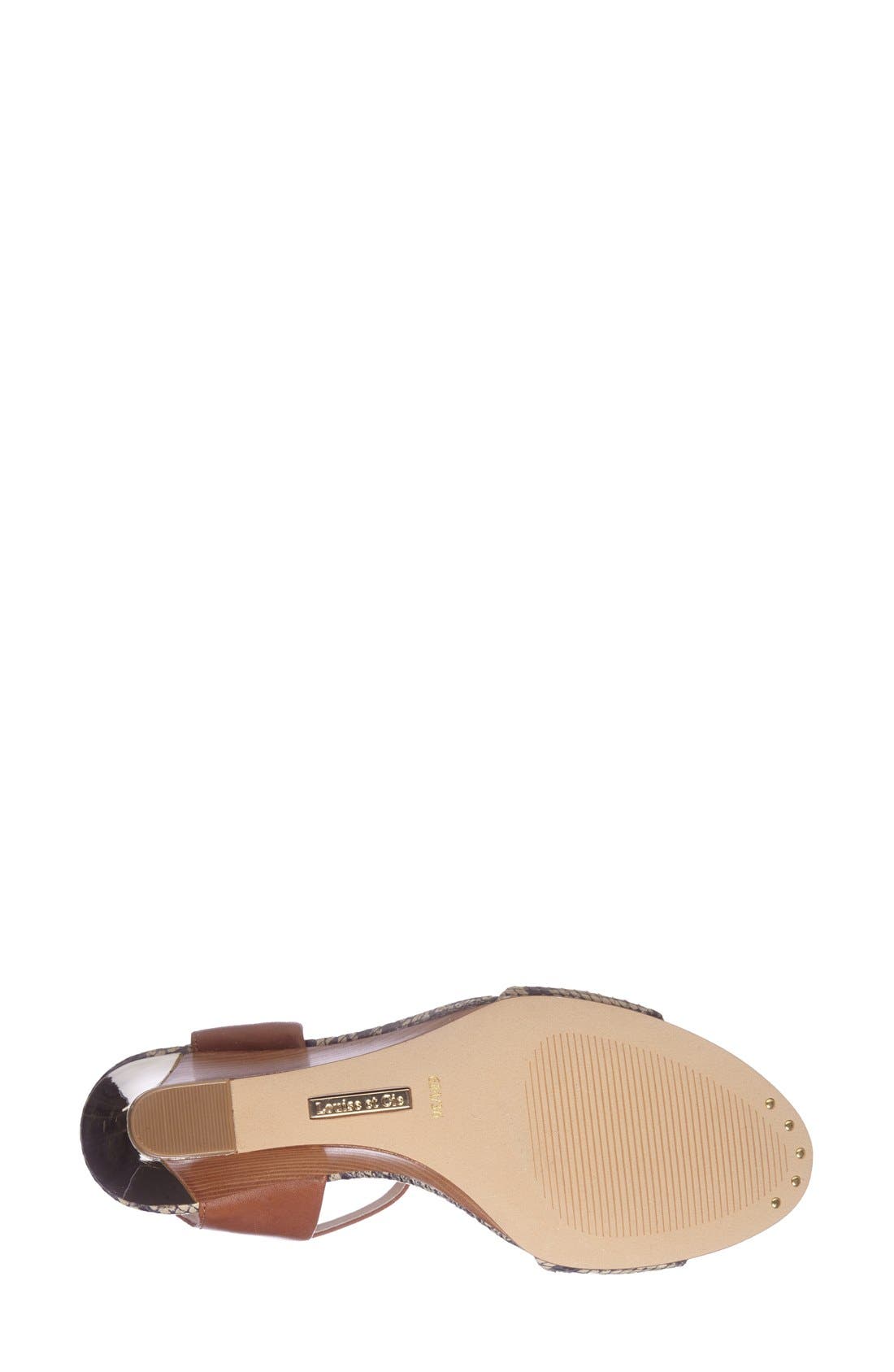 'Kami' Printed Wedge Sandal, Alternate, color, OXFORD SNAKE/ LEATHER