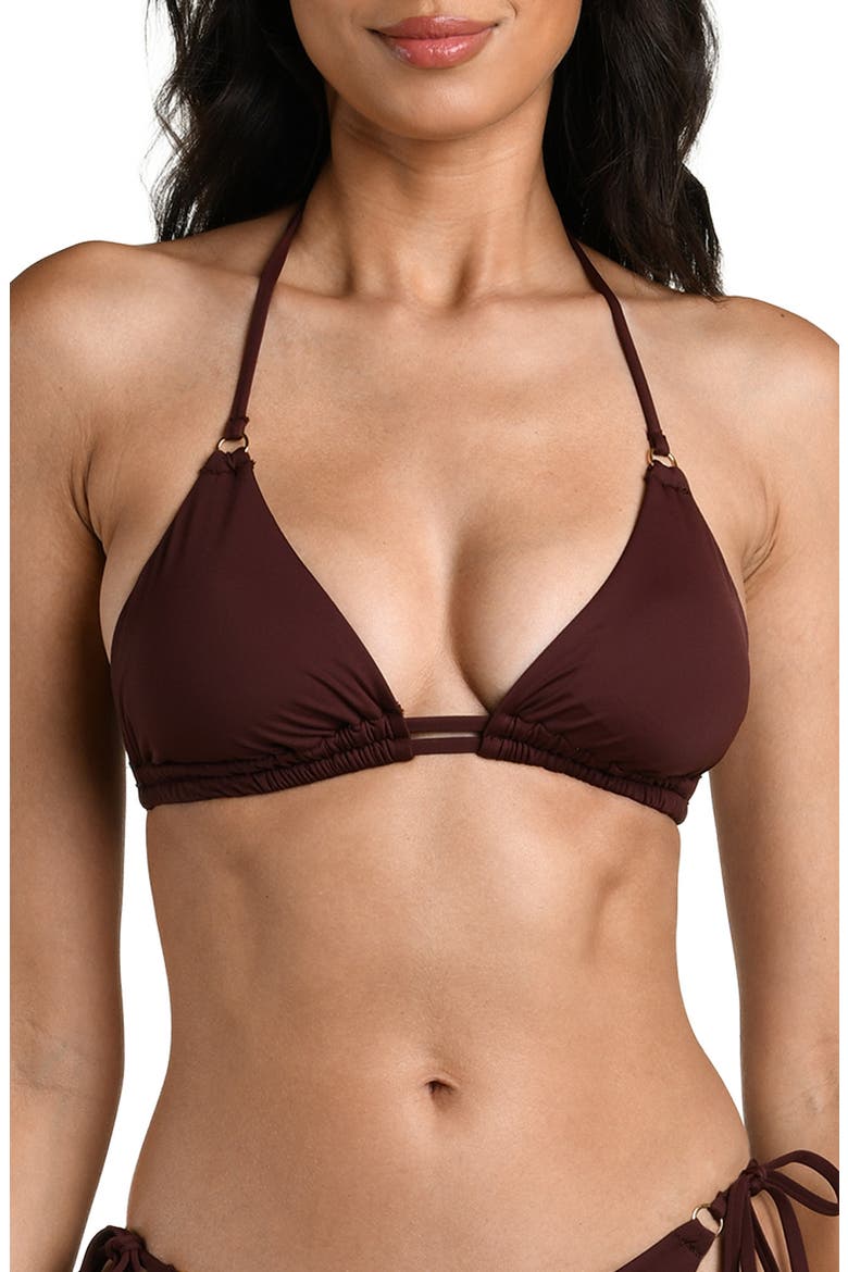 Island Goddess Halter Bikini Top, Main, color, JAVA