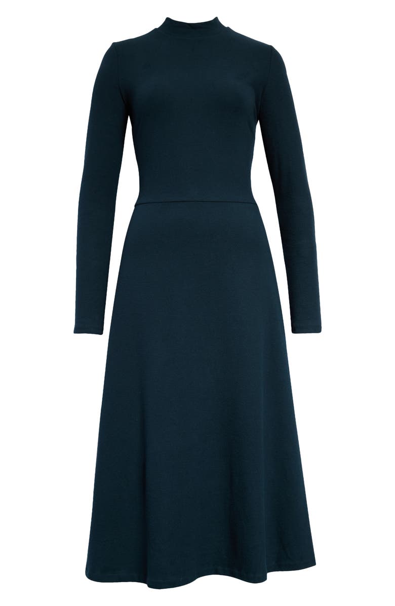 Vince Mock Neck Long Sleeve A-Line Dress, Alternate, color,