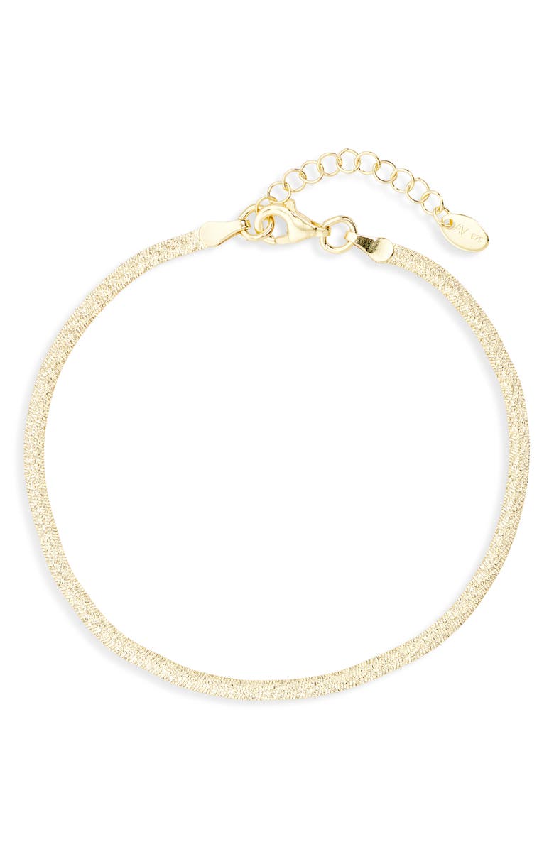 ARGENTO VIVO Diamond Cut Herringbone Chain Bracelet, Main, color, Gold