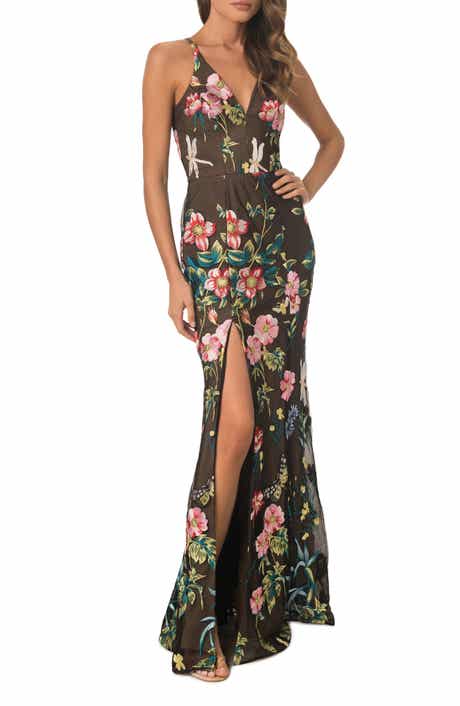 Dress the Population Iris Floral Embroidered Mermaid Gown