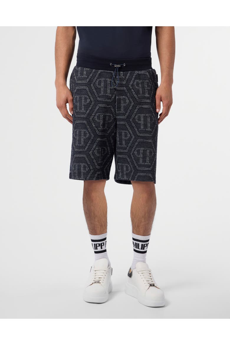 Jacquard Shorts Monogram Men, Main, color, navy