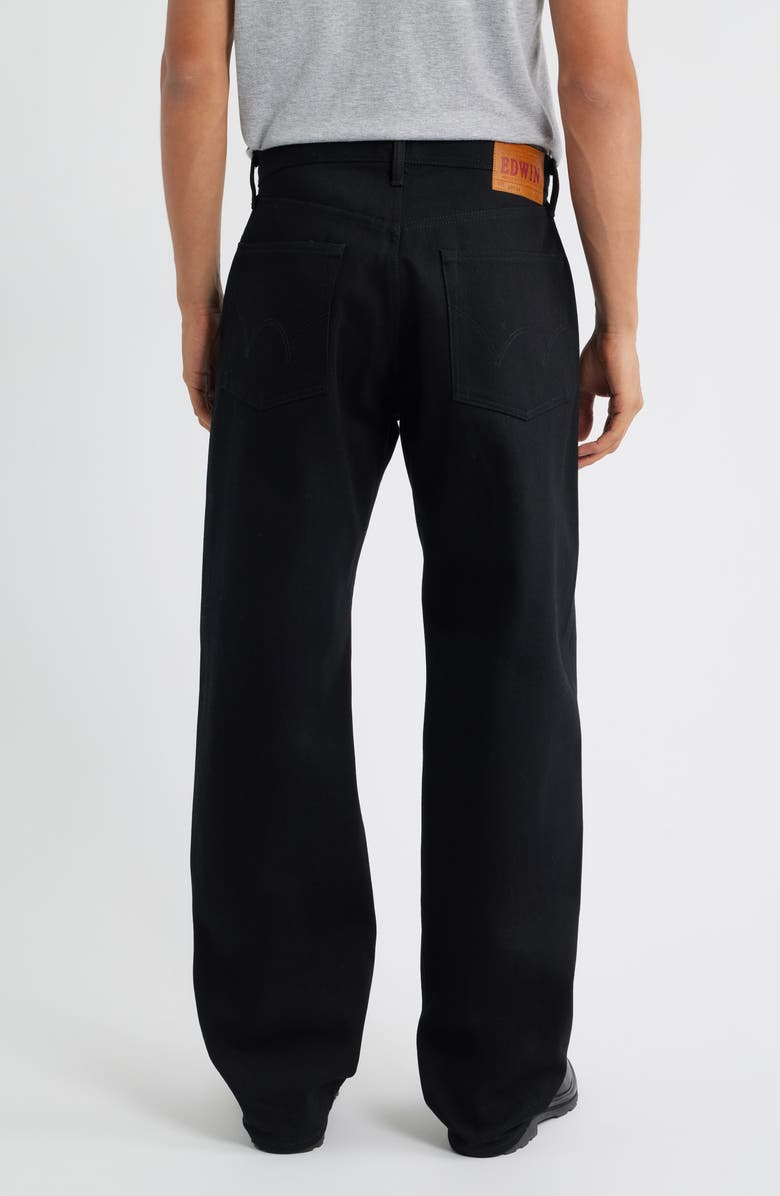 EDWIN Wide Straight Leg Selvedge Jeans, Alternate, color, Black Dry