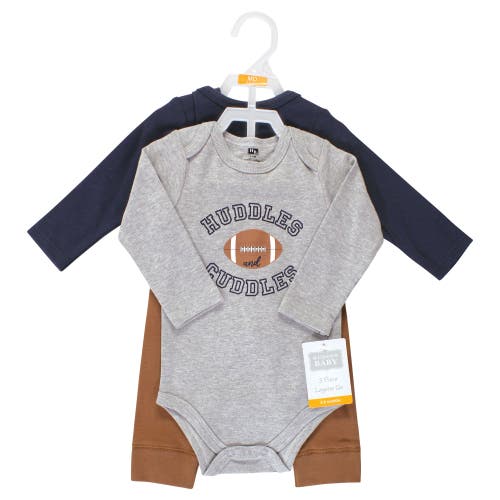 Hudson Baby Coordinated 3-piece Outfit With Long-sleeve Bodysuit & Pants In Multi