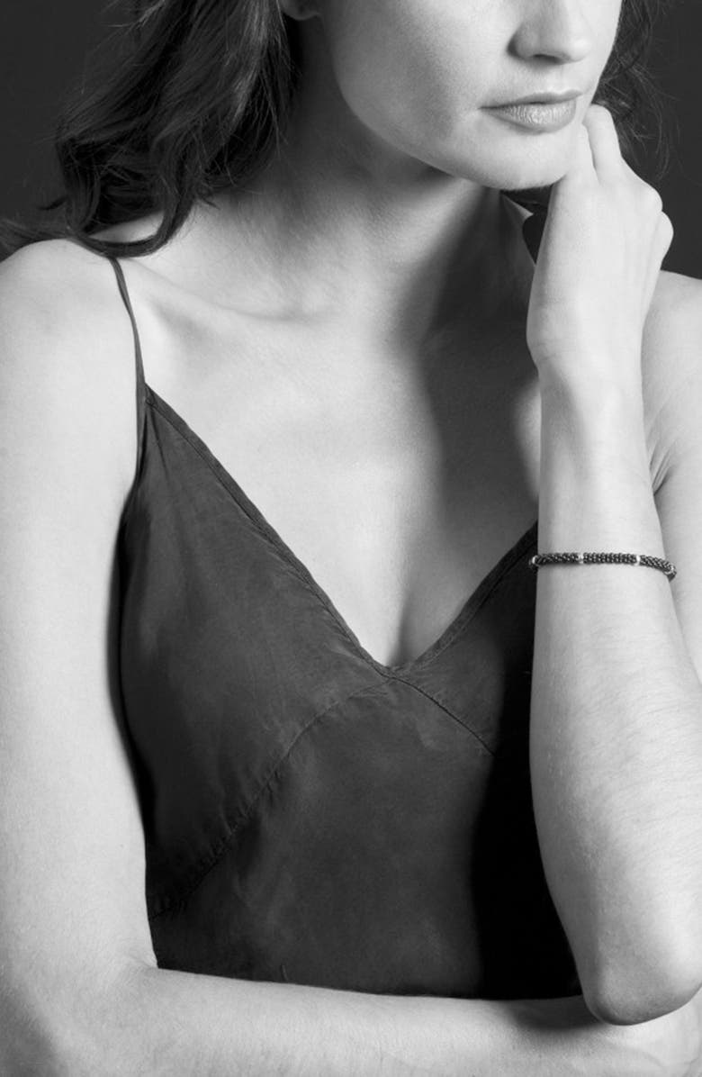 LAGOS Black & White Caviar Bracelet, Alternate, color, Black