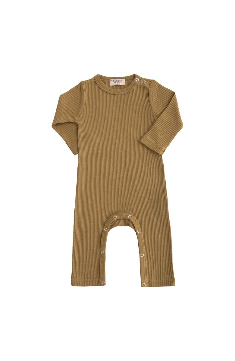 Banblu Long Sleeved Modal Romper, Main, color, Camel